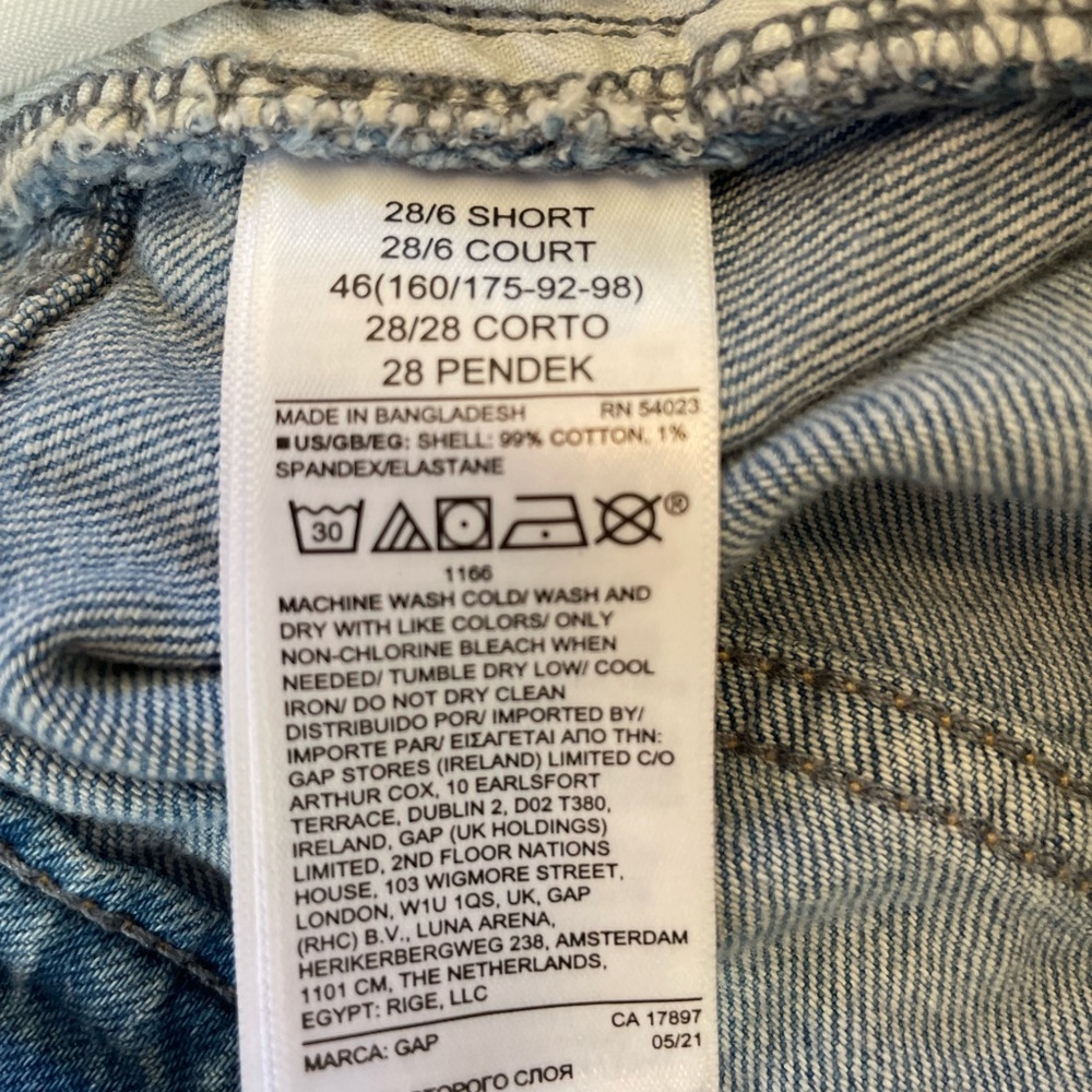 GAP Light Blue Distressed Straight Leg Jeans - Picture 8 of 8